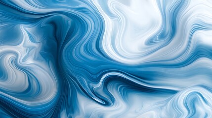 Fototapeta premium Tranquil Blue Swirls - Abstract Background with Soft Gradients and Fluid Motion