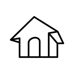 House icon in thin line style vector illustration graphic design