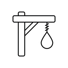 Hanged Man icon vector stock illustration