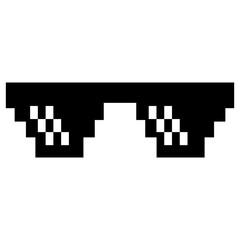 Summer Beach Sunglasses Silhouette. Flat Vector Illustration Design.