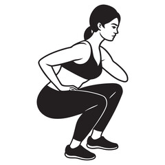 person in yoga position silhouette vector