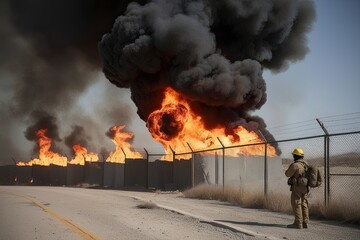 Massive Fiery Backlash at the Border Leads to Intense Explosive Incident