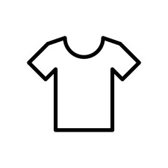 T-shirt icon in thin line style vector illustration graphic design