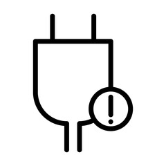 Disconnect icon in thin line style vector illustration graphic design