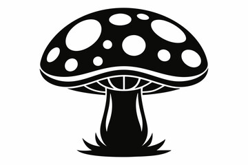 Mushroom icon silhouette vector illustration