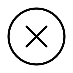 Fototapeta premium Error icon in thin line style vector illustration graphic design