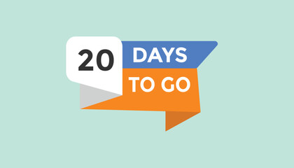 Web
20 days left Countdown number banner templates. time icon. Vector Illustration 
