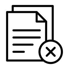 File error icon in thin line style vector illustration graphic design