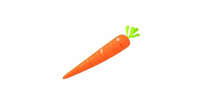 2d model of a carrot isolated on a white background