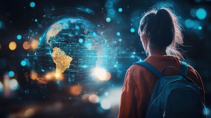 Obraz premium Exploring the Digital World: A Journey of Discovery