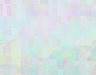 Fototapeta premium Abstract Mosaic Tiles in Muted Pastel Tones Geometric Texture Background with Vintage Pattern