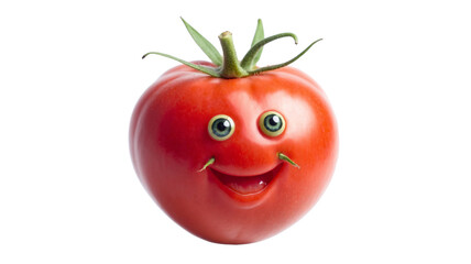 Cartoon of a cheerful tomato