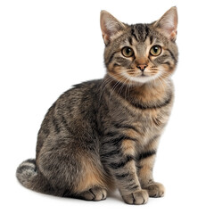 Obraz premium Adult Cat On White Background