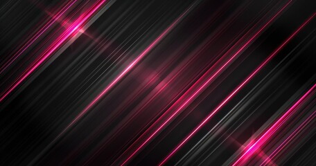 A vibrant abstract background featuring diagonal pink and black lines with a glossy effect, ideal for digital designs.