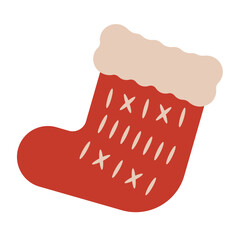Vector illustration of a red sock.