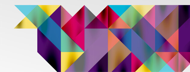Tech minimal overlapping triangle shapes elements geometric graphic pattern