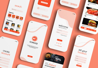 Responsive Food App UI Layout