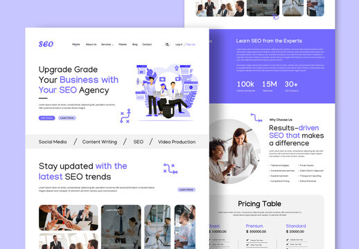 SEO Agency Landing Page Layout