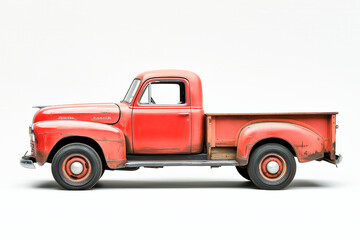 Red Truck On White Background