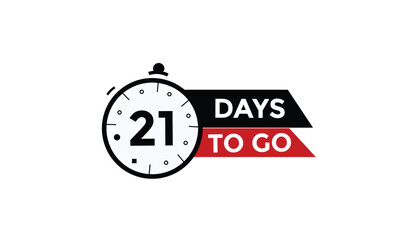 23 days left Countdown number banner templates. time icon. Vector Illustration 