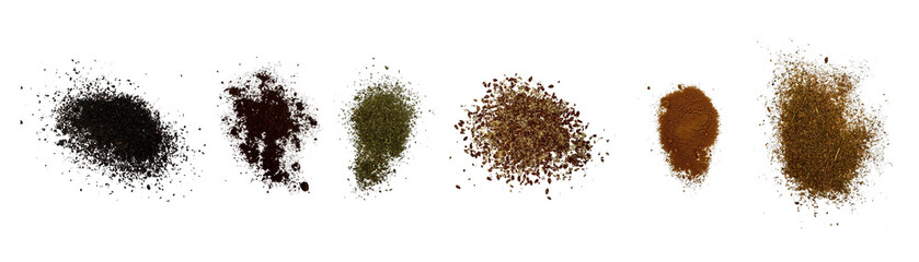 combinations of different spices together, close-up macro shots