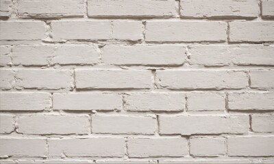 Fototapeta premium White painted brick wall with rough texture