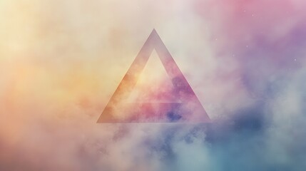 Ethereal Triangular Framework in Transcendent Pastel Hues with Organic Flowing Forms