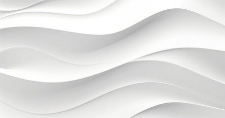 Fototapeta premium A smooth, abstract design featuring flowing white waves, creating a sense of elegance and modernity.