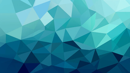 Obraz premium Elegant Geometric Pattern with Soft Aqua and Blue Tones in Low-Poly Style