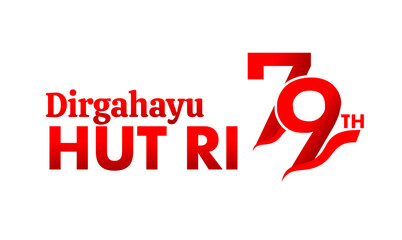 logo of the 79th Indonesian Independence Day, red and white
