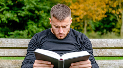 Fototapeta premium Taking a Social Media Break Embracing the Calm of Reading a Book