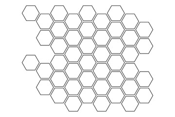 Honey comb. Propolis honeycomb structure. Honey, pollen, wax, parchment and bee products in sketch style. Stock black and white vector illustration isolated on a white background.