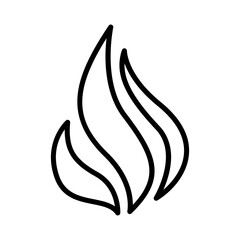 Obraz premium Fire, flame, power icon in thin line style vector illustration graphic design