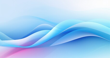 Fototapeta premium A smooth abstract design featuring flowing waves in shades of blue and pink, ideal for backgrounds or graphic projects.