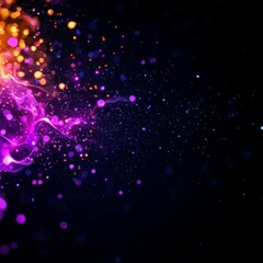 Vivid gradient with splatter effects, abstract background, bold and expressive