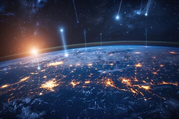 Spectacular Meteor Shower over Earth's Nightlights Captured from Space