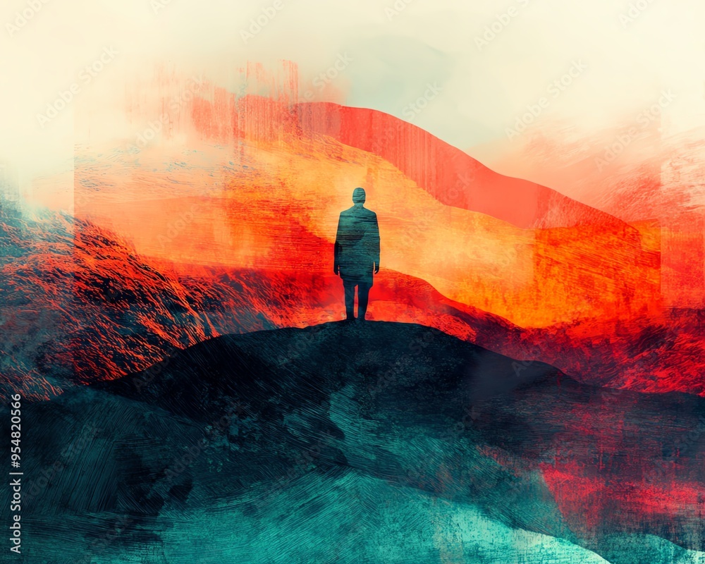 Aufkleber Create an abstract image of shapes representing choices