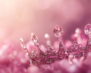 Fototapeta premium pink crown background