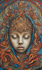 city carnival mask on city