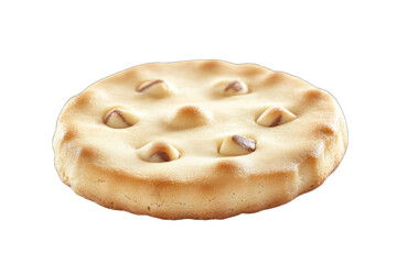 Delicious baked cookie featuring a golden brown crust and chocolate chips, perfect for desserts and sweet treats.