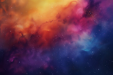 Fototapeta premium Flying into a colorful and dynamic nebula in the outer space. Animation of a colorful bright galaxy with stars.