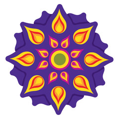 diwali mandala flower
