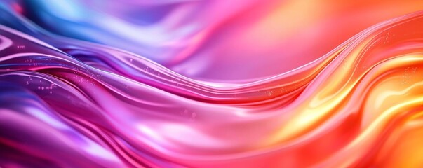 Fototapeta premium Bright gradient with iridescent patterns, abstract backdrop, trendy and bold