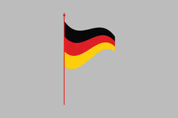 Germany flag, The flag of Germany, Germany flag vector graphic, National Germany flag, Vector illustration, Computer illustration
