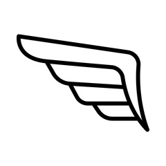 Wing icon in thin line style vector illustration graphic design