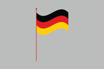 Germany flag, The flag of Germany, Germany flag vector graphic, National Germany flag, Vector illustration, Computer illustration
