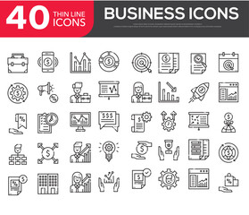 Management icon set. Business and management collection. Manager, teamwork, strategy, marketing, business, planning flat.