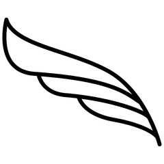Wing icon in thin line style vector illustration graphic design