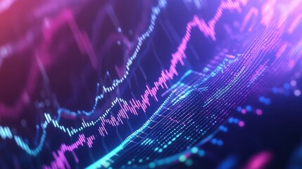 2D animated background featuring a series of interconnected financial graphs, with flowing data streams and numeric fluctuations, designed for use in financial-themed content