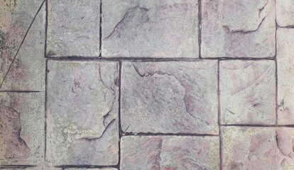 Brick floor pattern background. Natural Stone floor. Concrete floor pattern wallpaper background. Old gray stone brick texture.